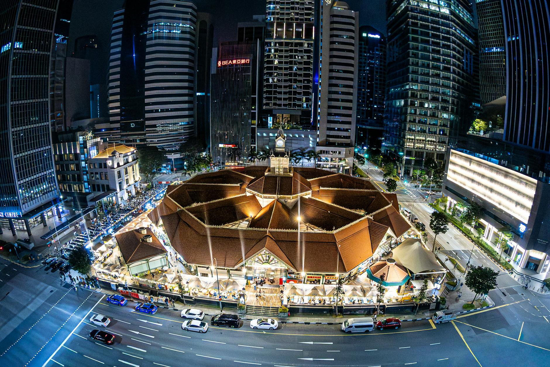 Maxwell or Lau Pa Sat hawker dinner